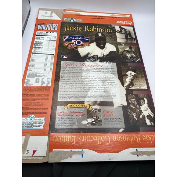 WHEATIES 1997 JACKIE ROBINSON MLB 50TH ANNIVERSARY COLLECTORS FLAT CEREAL BOX - Picture 3 of 4